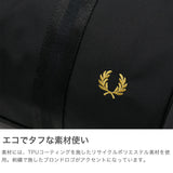 弗雷德·佩里·波士頓（Fred Perry Bost Bag）男士男士旅行品牌弗雷德·佩里·波士頓（Fred Perry Perry Bost）crossbovy袋優雅成人輕巧輕巧漂亮的黑色23L尼龍紋理尼龍桶袋L9257