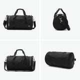 Fred Perry Boston Bag 여성 남성 여행 브랜드 Fred Perry Boston Bag Crossbody Bag 우아한 성인 가벼운 가벼운 예쁜 검은 색 검은 23L Nylon Textured Nylon Barrel Bag L9257