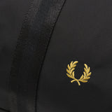 弗雷德·佩里·波士頓（Fred Perry Bost Bag）男士男士旅行品牌弗雷德·佩里·波士頓（Fred Perry Perry Bost）crossbovy袋優雅成人輕巧輕巧漂亮的黑色23L尼龍紋理尼龍桶袋L9257