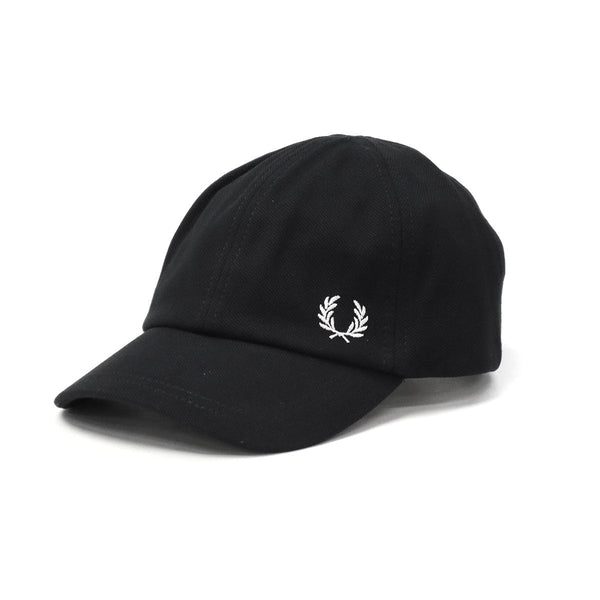 弗雷德·佩里（Fred Perry Cap）男子女士弗雷德·佩里（Fred Perry）帽子棒球帽品牌時尚黑色休閒簡單經典輕巧徽標刺繡一點點Pique Classic Cap HW6726