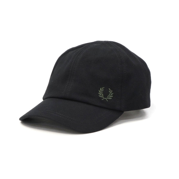 弗雷德·佩里（Fred Perry Cap）男子女士弗雷德·佩里（Fred Perry）帽子棒球帽品牌時尚黑色休閒簡單經典輕巧徽標刺繡一點點Pique Classic Cap HW6726