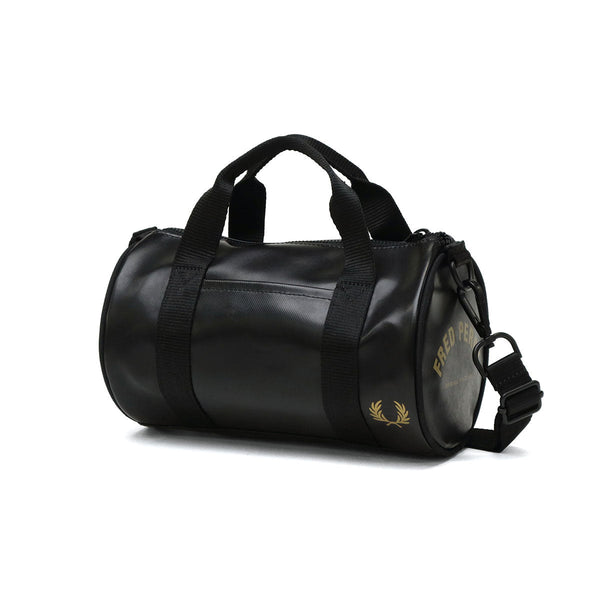 フレッドペリー ショルダーバッグ メンズ レディース 小さめ おしゃれ FRED PERRY ショルダー バッグ ハンドバッグ 斜め掛け 斜めがけ ブランド 軽量 軽い 2WAY 黒 ブラック Tonal Classic Mini Barrel Bag L1400