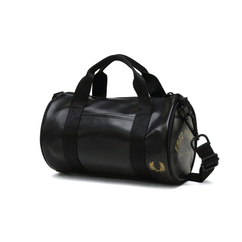 フレッドペリー ショルダーバッグ メンズ レディース 小さめ おしゃれ FRED PERRY ショルダー バッグ ハンドバッグ 斜め掛け 斜めがけ ブランド 軽量 軽い 2WAY 黒 ブラック Tonal Classic Mini Barrel Bag L1400