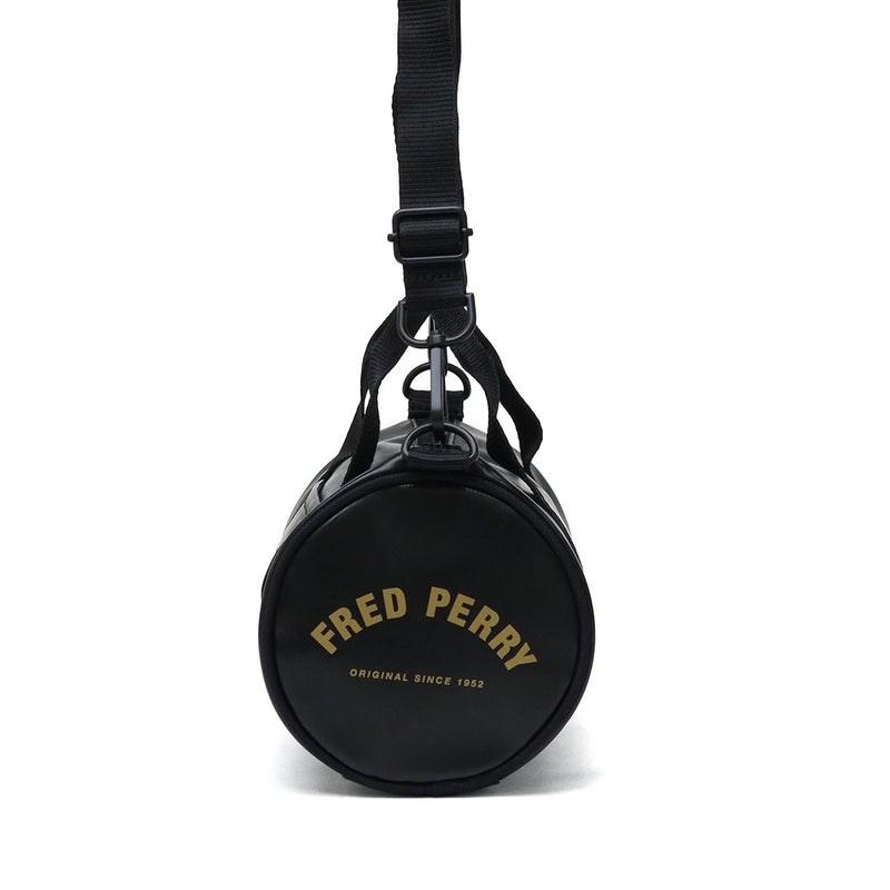 フレッドペリー ショルダーバッグ メンズ レディース 小さめ おしゃれ FRED PERRY ショルダー バッグ ハンドバッグ 斜め掛け 斜めがけ ブランド 軽量 軽い 2WAY 黒 ブラック Tonal Classic Mini Barrel Bag L1400