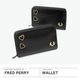フレッドペリー 財布 レディース コンパクト FRED PERRY コインケース ブランド 革 おしゃれ 小銭入れ 本革 カードケース 大容量 ミニ財布 ファスナー かわいい レザー ミニ 大人 Amy Winehouse BOX LEATHER AMY WALLET L1401