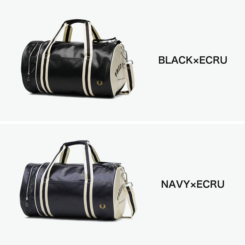 フレッドペリー ボストンバッグ 旅行 大容量 メンズ レディース FRED PERRY バッグ おしゃれ ブランド 軽量 大きめ 斜めがけ ボストン バレルバッグ カジュアル 2WAY 23L A4 Classic Barrel Bag L7255