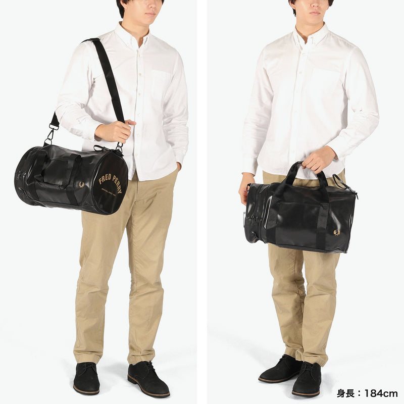フレッドペリー ボストンバッグ 旅行 大容量 メンズ レディース FRED PERRY バッグ おしゃれ ブランド 軽量 大きめ 斜めがけ ボストン バレルバッグ カジュアル 2WAY 23L A4 Tonal Classic Barrel Bag L7260