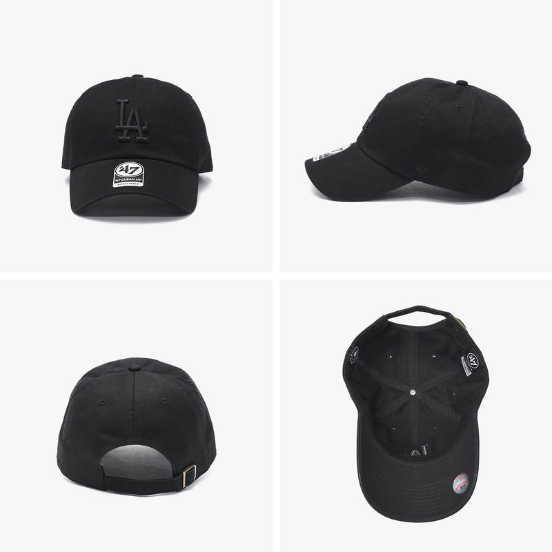 '47 Cap Men's Women's Brand Forty Seven CLEAN UP Hat Baseball Cap Logo Stylish Cotton Simple Casual Cool Size Adjustment Major League Cleanup Los Angeles Dodgers