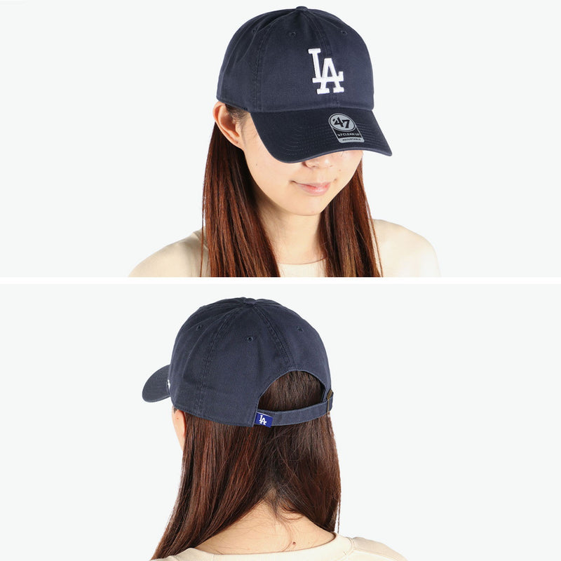 '47 Cap Men's Women's Brand Forty Seven CLEAN UP Hat Baseball Cap Logo Stylish Cotton Simple Casual Cool Size Adjustment Major League Cleanup Los Angeles Dodgers
