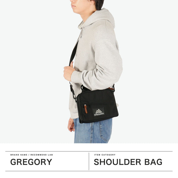 【日本正規品】 グレゴリー ショルダーバッグ メンズ レディース 斜めがけバッグ 小さめ GREGORY ブランド おしゃれ アウトドア ミニ バッグ 横型 シンプル 軽量 軽い 自立 A5 3L 無地 ナイロン 黒 プティサック