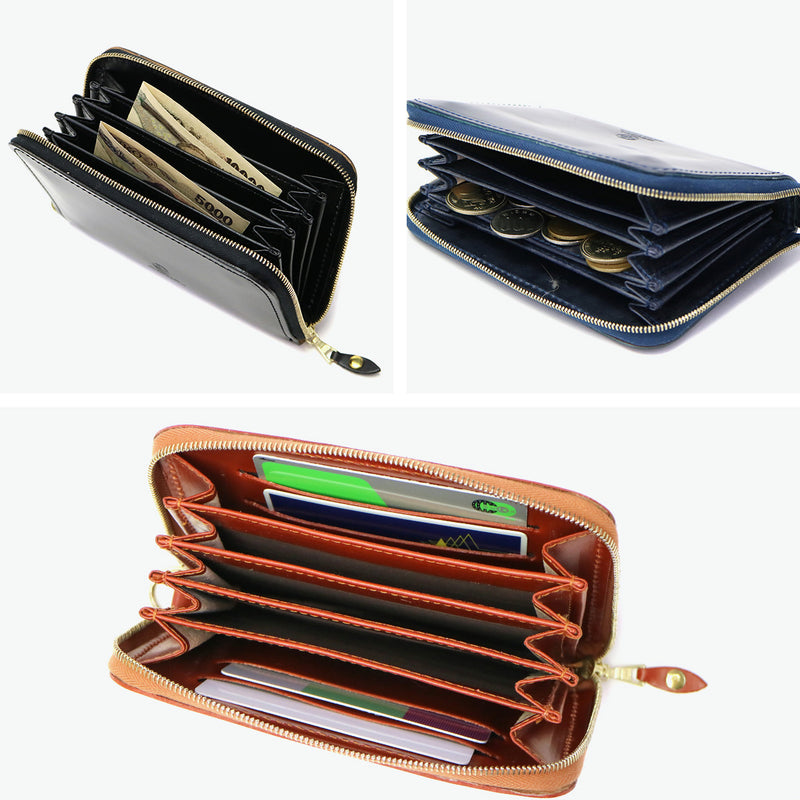 【正規品3カ月保証】 グレンロイヤル 財布 メンズ レディース GLENROYAL ブランド おしゃれ コインケース 本革 革 レザー ラウンドファスナー ジャバラ式財布 じゃばら サイフ ウォレット WALLET WITH DIVIDERS