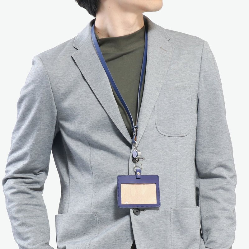 【当店限定モデル】【正規品3カ月保証】 グレンロイヤル パスケース リール付き メンズ レディース 落ちない GLENROYAL 本革 革 牛革 レザー IDカードホルダー 横 ブランド ID-CASE WITH REEL STRAP 03-6077
