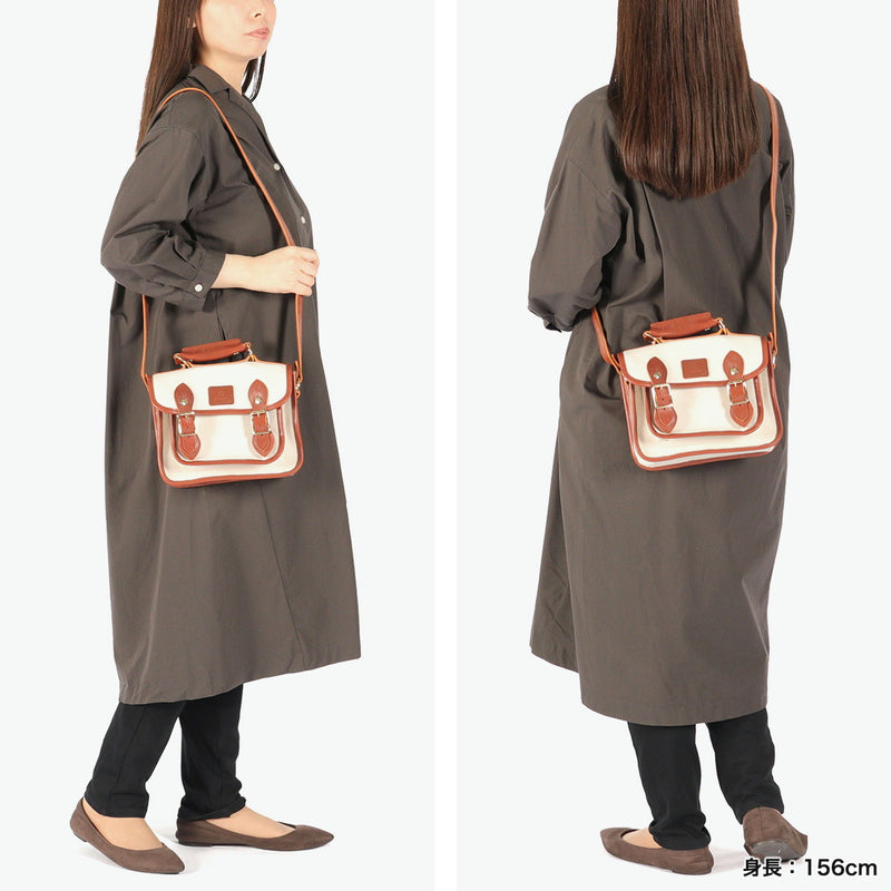 【正規品3カ月保証】 グレンロイヤル ショルダーバッグ レディース メンズ 斜めがけバッグ 小さめ GLENROYAL ブランド 大人 おしゃれ 上品 ミニ バッグ キャンバス生地 本革 A5 CANVAS SATCHEL 9INCH J2-0036