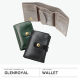 【正規品3カ月保証】 グレンロイヤル 三つ折り財布 メンズ レディース 本革 GLENROYAL コンパクト ブランド 黒 牛革 ブライドル 小銭入れあり 革 レザー グレイスコレクション TRIFOLD S WALLET W TAB 03-5911