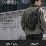 ハーヴェストレーベル ボディバッグ メンズ レディース ブランド ワンショルダー HARVEST LABEL かっこいい 大容量 軽量 丈夫 縦型 B5 タブレット収納 11インチ 日本製 ReLoad スリングバッグ HGL-0188