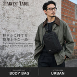 ハーヴェストレーベル ボディバッグ メンズ レディース ブランド ワンショルダー HARVEST LABEL かっこいい 大容量 軽量 丈夫 縦型 B5 タブレット収納 11インチ 日本製 URBAN CARGO スリングバッグ HVT-0285