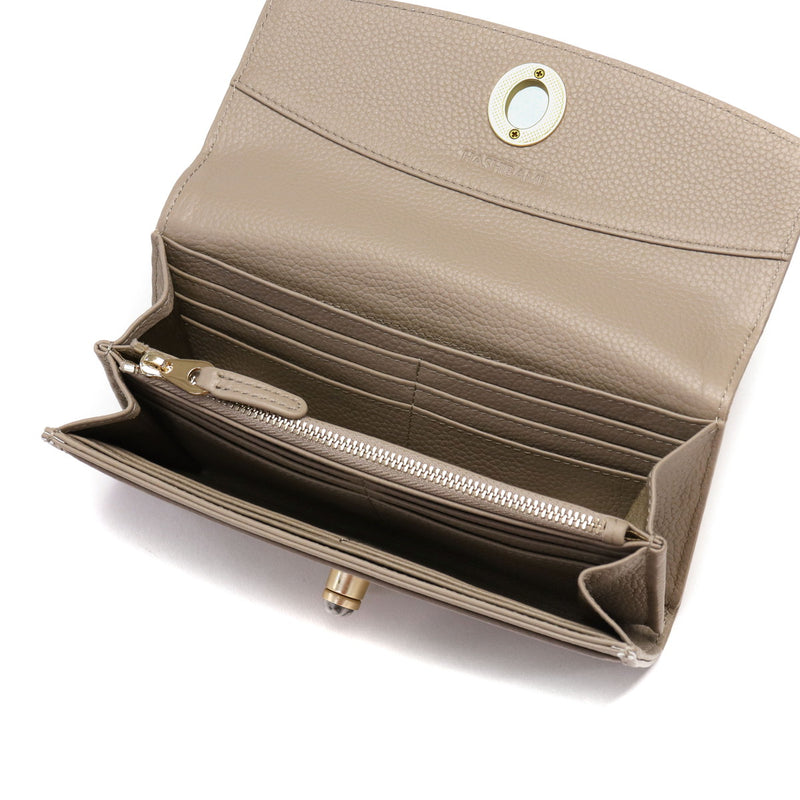 ハシバミ 長財布 レディース カード HASHIBAMI 財布 ブランド 大容量 本革 革 レザー おしゃれ かわいい かぶせ フラップ 小銭入れ パワーストーン 大人 上品 シンプル 天然石 ロングウォレット Ha-2104-306