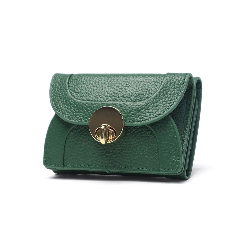 ハシバミ 三つ折り財布 レディース 小さい ブランド HASHIBAMI 財布 本革 革 レザー おしゃれ かわいい コンパクト ミニ 三つ折り 小銭入れ 大人 上品 黒 ニュー ラウンドフォルム ミニウォレット Ha-1711-453