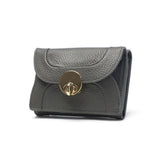 ハシバミ 三つ折り財布 レディース 小さい ブランド HASHIBAMI 財布 本革 革 レザー おしゃれ かわいい コンパクト ミニ 三つ折り 小銭入れ 大人 上品 黒 ニュー ラウンドフォルム ミニウォレット Ha-1711-453