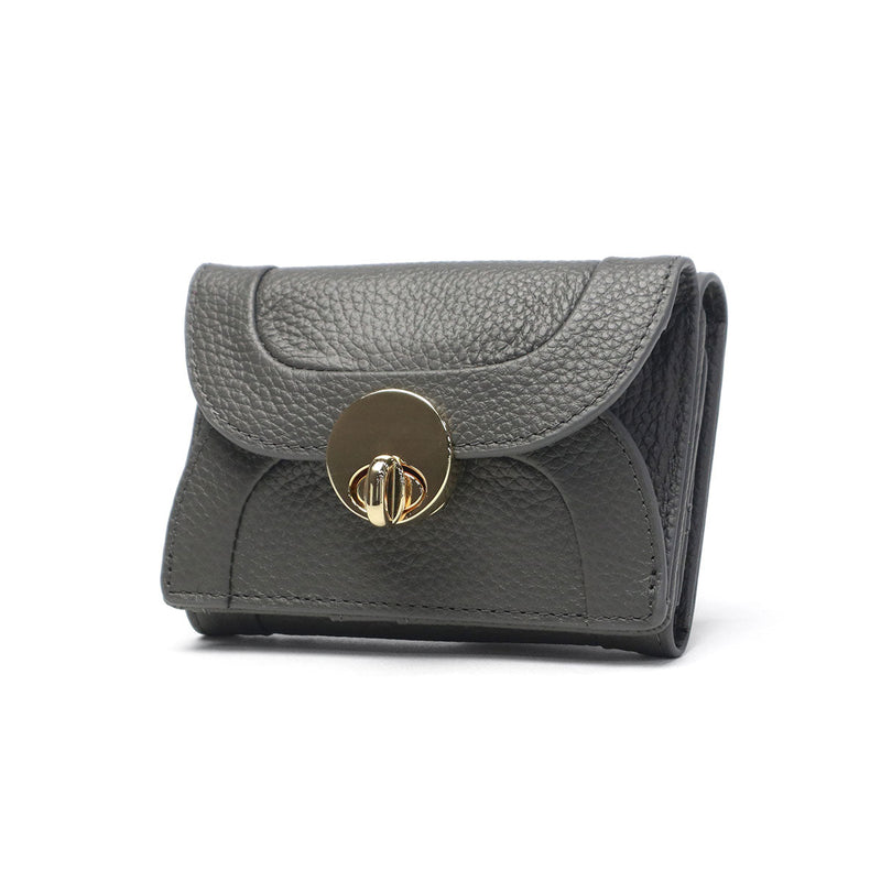 ハシバミ 三つ折り財布 レディース 小さい ブランド HASHIBAMI 財布 本革 革 レザー おしゃれ かわいい コンパクト ミニ 三つ折り 小銭入れ 大人 上品 黒 ニュー ラウンドフォルム ミニウォレット Ha-1711-453