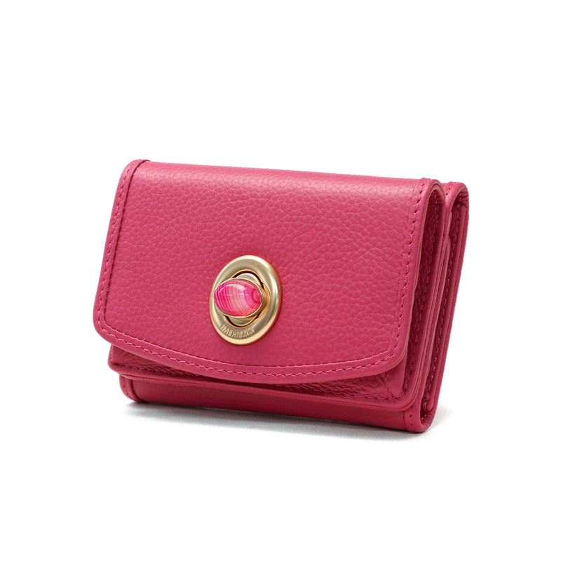 ハシバミ 財布 レディース 小さい HASHIBAMI ブランド コンパクト ミニ財布 天然石 本革 牛革 レザー かわいい 三つ折り財布 BOX型小銭入れ カード パワーストーン 天然石ミニウォレット Ha-2008-729