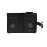 ハシバミ 二つ折り財布 レディース ブランド HASHIBAMI 財布 本革 革 レザー おしゃれ かわいい 小銭入れ 大人 上品 フラワー 花 ベルト 折財布 シンプル フラワーバックル 二つ折りウォレット Ha-2407-500