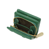 ハシバミ 二つ折り財布 レディース 本革 HASHIBAMI 財布 コンパクト ウォレット ブランド おしゃれ かわいい 小さい ミニ レザー 軽い 折り財布 小銭入れ付き スモールフラワー ハーフウォレット Ha-2407-502