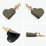 ハシバミ キーケース レディース スマートキー 革 本革 おしゃれ HASHIBAMI ブランド 大人 可愛い レザー ハート型 かわいい 女性 上品 キーホルダー チェック柄 スマートキーリング Ha-2506-804