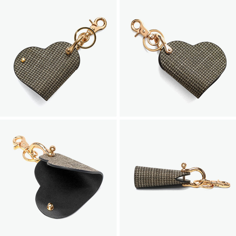 ハシバミ キーケース レディース スマートキー 革 本革 おしゃれ HASHIBAMI ブランド 大人 可愛い レザー ハート型 かわいい 女性 上品 キーホルダー チェック柄 スマートキーリング Ha-2506-804