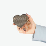 ハシバミ キーケース レディース スマートキー 革 本革 おしゃれ HASHIBAMI ブランド 大人 可愛い レザー ハート型 かわいい 女性 上品 キーホルダー チェック柄 スマートキーリング Ha-2506-804