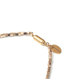 ハシバミ ネックレス レディース チェーン HASHIBAMI 立方体 ゴールド 52cm 天然石 ヘマタイト キューブ キラキラ ワンタッチ 留め具 マグネット シンプル ポーチ付き 重ね付け かわいい 大人 20代 30代 HB2100240