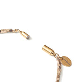 ハシバミ ネックレス レディース チェーン HASHIBAMI 立方体 ゴールド 52cm 天然石 ヘマタイト キューブ キラキラ ワンタッチ 留め具 マグネット シンプル ポーチ付き 重ね付け かわいい 大人 20代 30代 HB2100240