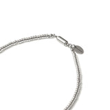 ハシバミ ネックレス レディース チェーン HASHIBAMI 天然石 ヘマタイト ワンタッチ マグネット ポーチ付き 重ね付け シンプル おしゃれ 可愛い ブランド 20代 30代 女性 ドーナツ(小) シルバー 52cm HB2100241