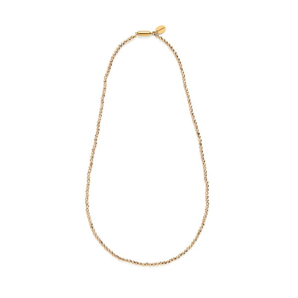 ハシバミ ネックレス レディース チェーン HASHIBAMI 多面体 ゴールド 52cm 天然石 ヘマタイト ワンタッチ マグネット ポーチ付き 重ね付け シンプル おしゃれ 可愛い 華奢 ブランド 20代 30代 女性 プレゼント HB2100242