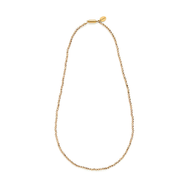 ハシバミ ネックレス レディース チェーン HASHIBAMI 多面体 ゴールド 52cm 天然石 ヘマタイト ワンタッチ マグネット ポーチ付き 重ね付け シンプル おしゃれ 可愛い 華奢 ブランド 20代 30代 女性 プレゼント HB2100242