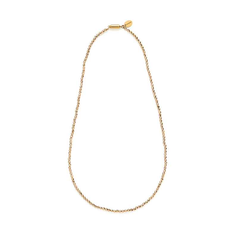 ハシバミ ネックレス レディース チェーン HASHIBAMI 多面体 ゴールド 52cm 天然石 ヘマタイト ワンタッチ マグネット ポーチ付き 重ね付け シンプル おしゃれ 可愛い 華奢 ブランド 20代 30代 女性 プレゼント HB2100242