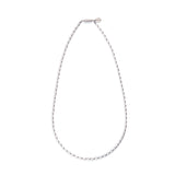 ハシバミ ネックレス レディース チェーン HASHIBAMI 天然石 ヘマタイト ワンタッチ 留め具 マグネット ポーチ付き 重ね付け シンプル おしゃれ 可愛い ブランド 20代 30代 女性 プレゼント 俵型 シルバー 52cm HB2100243