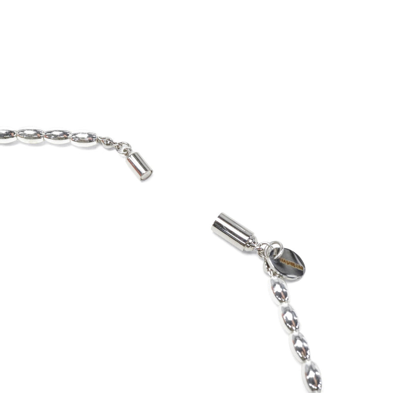 ハシバミ ネックレス レディース チェーン HASHIBAMI 天然石 ヘマタイト ワンタッチ 留め具 マグネット ポーチ付き 重ね付け シンプル おしゃれ 可愛い ブランド 20代 30代 女性 プレゼント 俵型 シルバー 52cm HB2100243