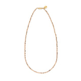 ハシバミ ネックレス レディース チェーン HASHIBAMI 立方体 面取り ゴールド 45cm 天然石 ヘマタイト ワンタッチ 留め具 マグネット ポーチ付き 重ね付け シンプル おしゃれ 可愛い ブランド 20代 30代 女性 HB2100244