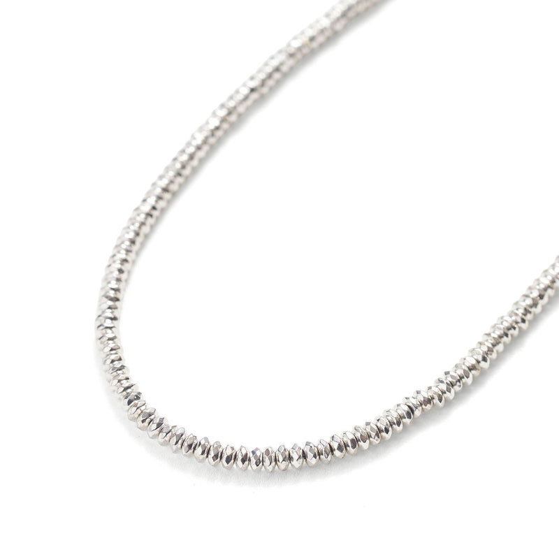 ハシバミ ネックレス レディース チェーン HASHIBAMI シルバー カジュアル シンプル 天然石 ヘマタイト ワンタッチ マグネット ポーチ付き 重ね付け おしゃれ 可愛い 上品 大人 ブランド 円盤型 45cm HB2100245