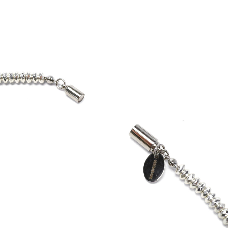 ハシバミ ネックレス レディース チェーン HASHIBAMI シルバー カジュアル シンプル 天然石 ヘマタイト ワンタッチ マグネット ポーチ付き 重ね付け おしゃれ 可愛い 上品 大人 ブランド 円盤型 45cm HB2100245