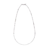 ハシバミ ネックレス レディース チェーン HASHIBAMI シルバー カジュアル シンプル 天然石 ヘマタイト ワンタッチ マグネット ポーチ付き 重ね付け おしゃれ 可愛い 大人 ブランド 立方体 (横長) 52cm HB2100246