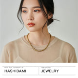 ハシバミ ネックレス レディース HASHIBAMI ゴールド シンプル スネークチェーン 太め マグネット ワンタッチ ポーチ付き 短め ヘマタイト かわいい おしゃれ アクセサリー 43cm 天然石 HB2100247