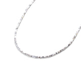 ハシバミ ネックレス レディース チェーン ロング HASHIBAMI 天然石 ヘマタイト キラキラ ゴールド シルバー 留め具 マグネット ワンタッチ ポーチ付き 重ね付け シンプル 立方体 極小(シルバー/ゴールド) 60cm HB2100248