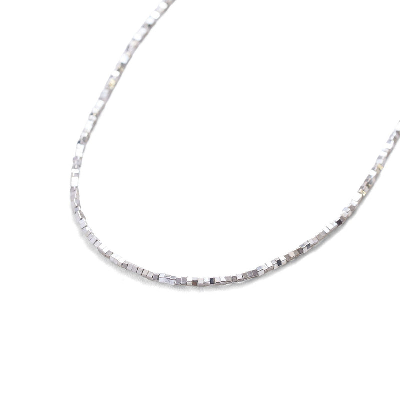 ハシバミ ネックレス レディース チェーン ロング HASHIBAMI 天然石 ヘマタイト キラキラ ゴールド シルバー 留め具 マグネット ワンタッチ ポーチ付き 重ね付け シンプル 立方体 極小(シルバー/ゴールド) 60cm HB2100248