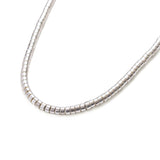 ハシバミ ネックレス レディース チェーン HASHIBAMI 天然石 ヘマタイト 留め具 マグネット ワンタッチ ポーチ付き 重ね付け シンプル おしゃれ 大人 女性 20代 30代 ドーナツ(大) シルバー 45cm HB2100249