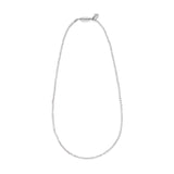 ハシバミ ネックレス レディース HASHIBAMI シルバー シンプル ボールチェーン風 マグネット ワンタッチ ポーチ付き ヘマタイト かわいい おしゃれ アクセサリー 2.5mm玉 45cm 天然石 HB2100250