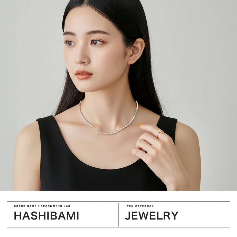 ハシバミ ネックレス レディース HASHIBAMI シルバー シンプル ボールチェーン風 マグネット ワンタッチ ポーチ付き ヘマタイト かわいい おしゃれ アクセサリー 2.5mm玉 45cm 天然石 HB2100250