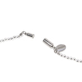 ハシバミ ネックレス レディース HASHIBAMI シルバー シンプル ボールチェーン風 マグネット ワンタッチ ポーチ付き ヘマタイト かわいい おしゃれ アクセサリー 2.5mm玉 45cm 天然石 HB2100250