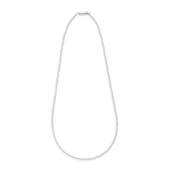 ハシバミ ネックレス レディース HASHIBAMI 長め ロング シルバー シンプル ボールチェーン風 マグネット ワンタッチ ポーチ付き ヘマタイト かわいい おしゃれ アクセサリー 3.5mm玉 60cm 天然石 HB2100251